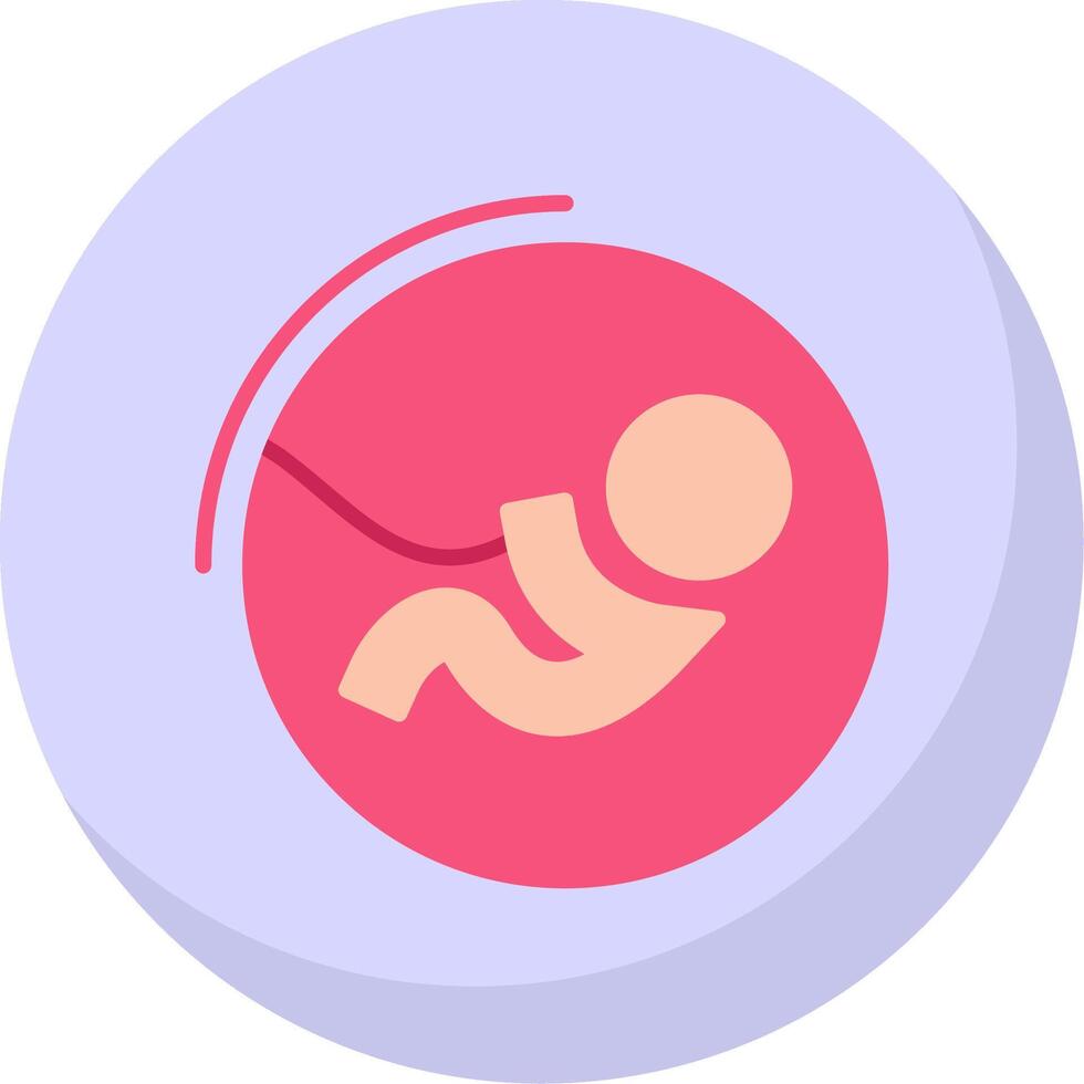 Fetus Flat Bubble Icon vector