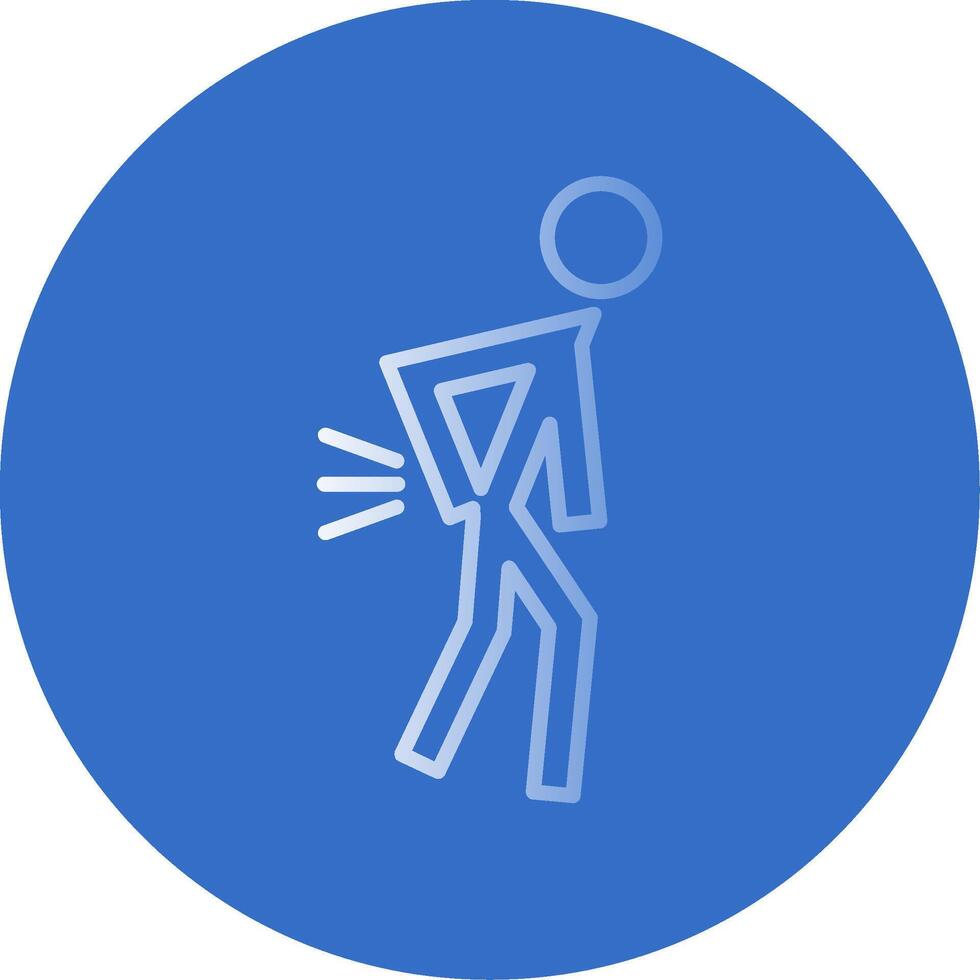 Chronic Pain Flat Bubble Icon vector