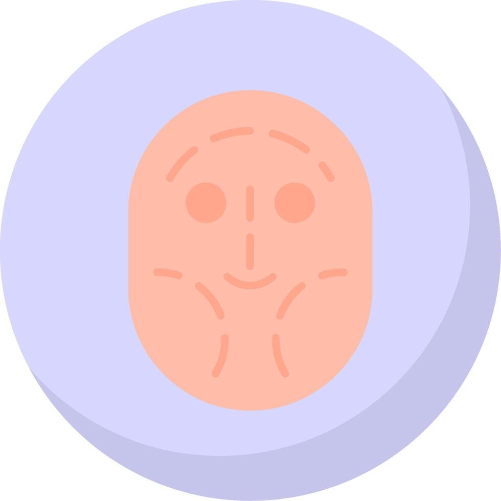Facial Plastic Surgery Flat Bubble Icon vector