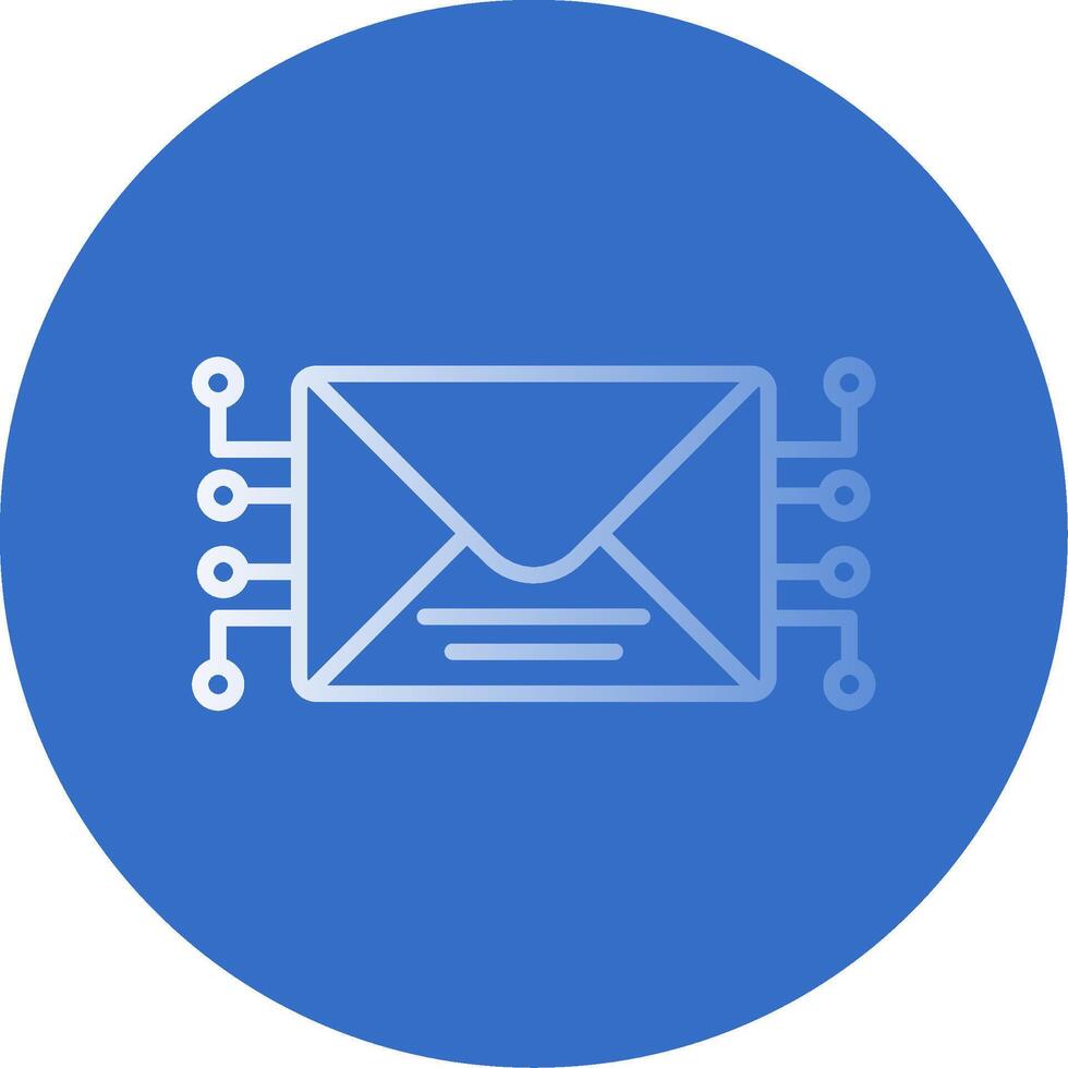 Mail Flat Bubble Icon vector