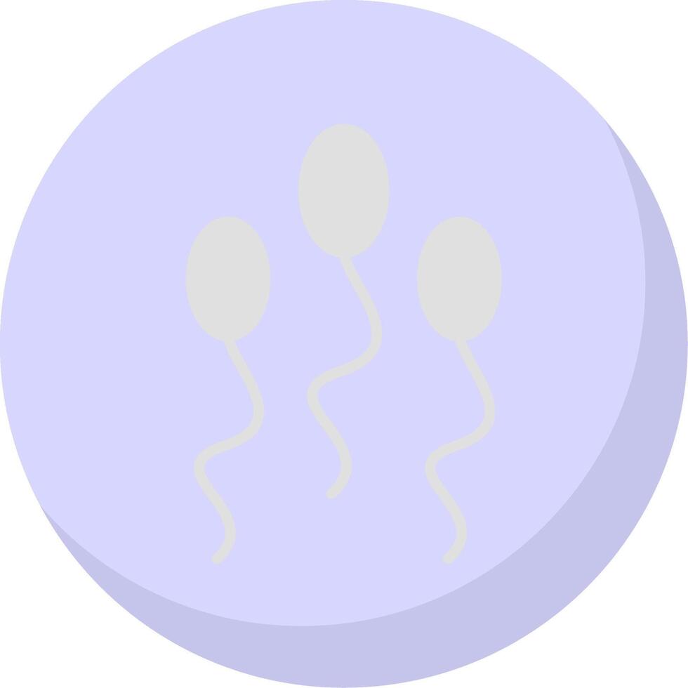 Sperm Flat Bubble Icon vector