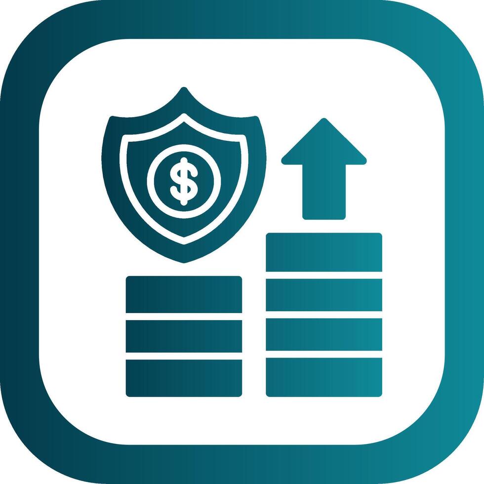 Insurance Glyph Gradient Corner Icon vector