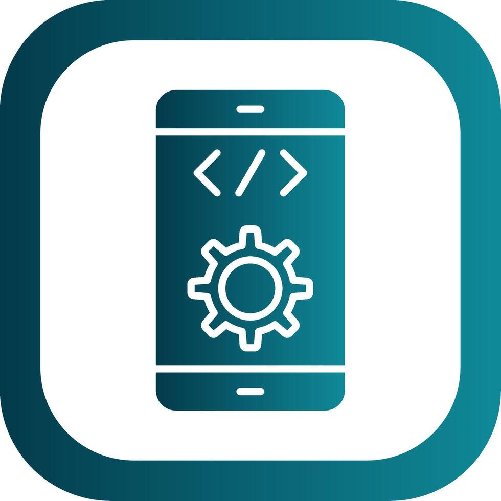Software Development Glyph Gradient Corner Icon vector