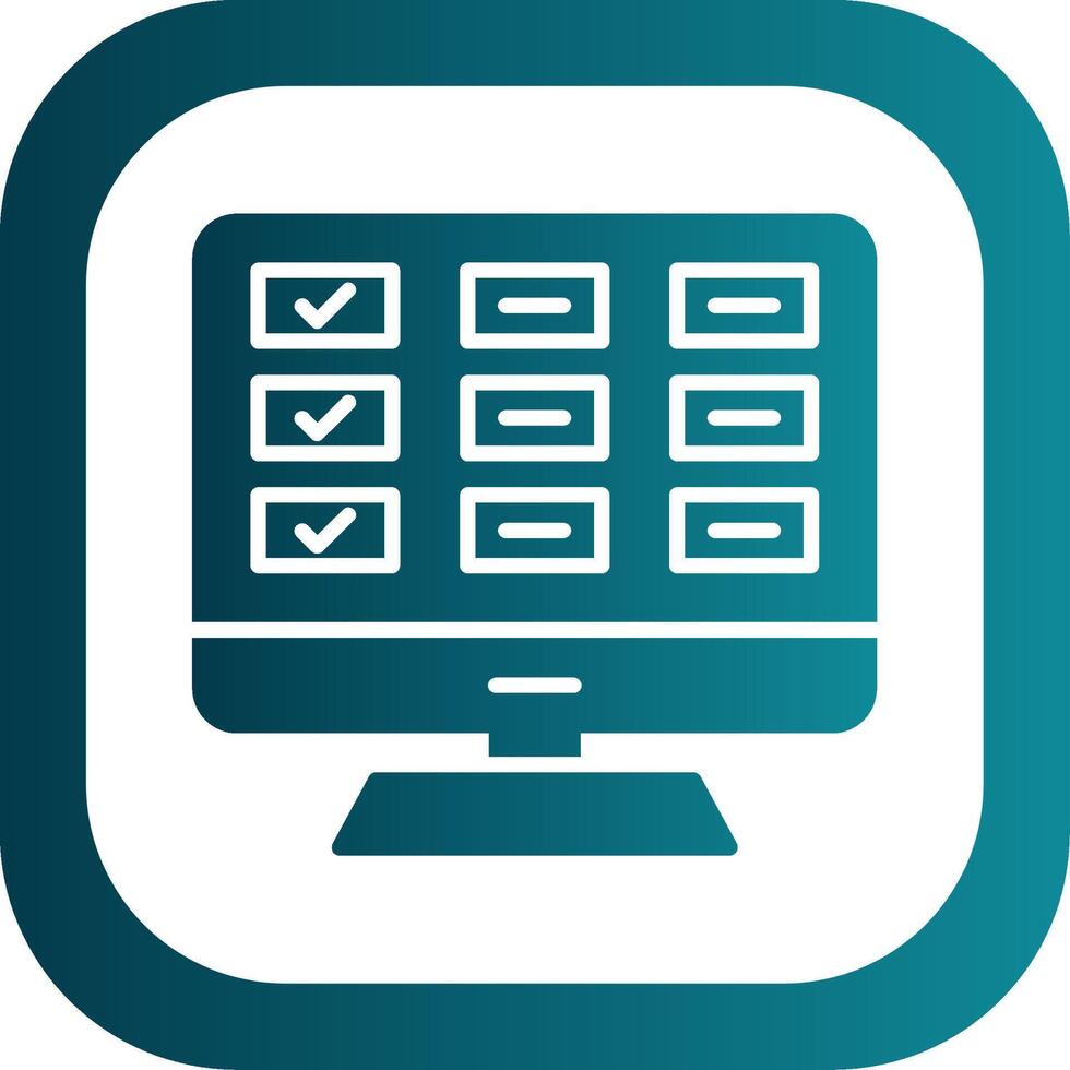 Task List Glyph Gradient Corner Icon vector