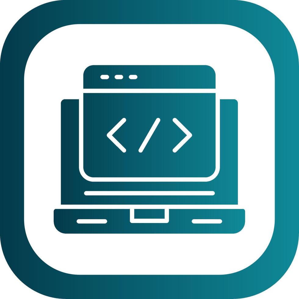 Web Development Glyph Gradient Corner Icon vector