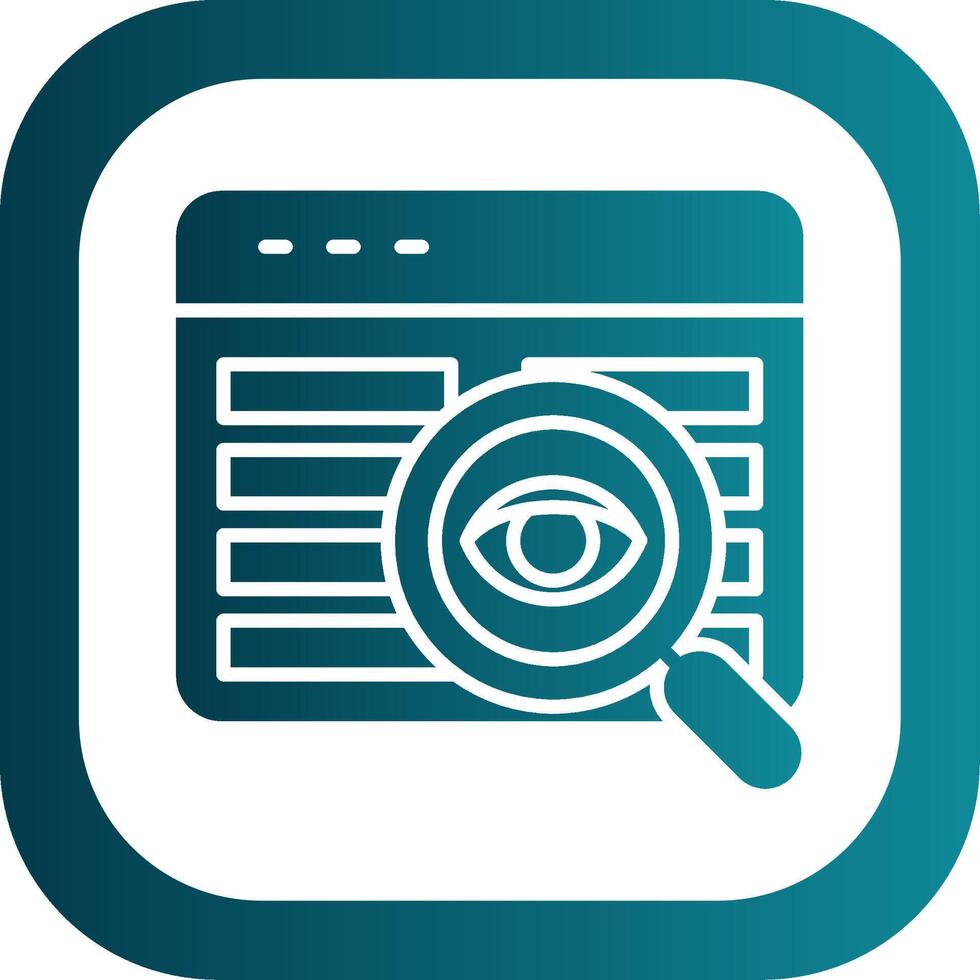 Code Review Glyph Gradient Corner Icon vector