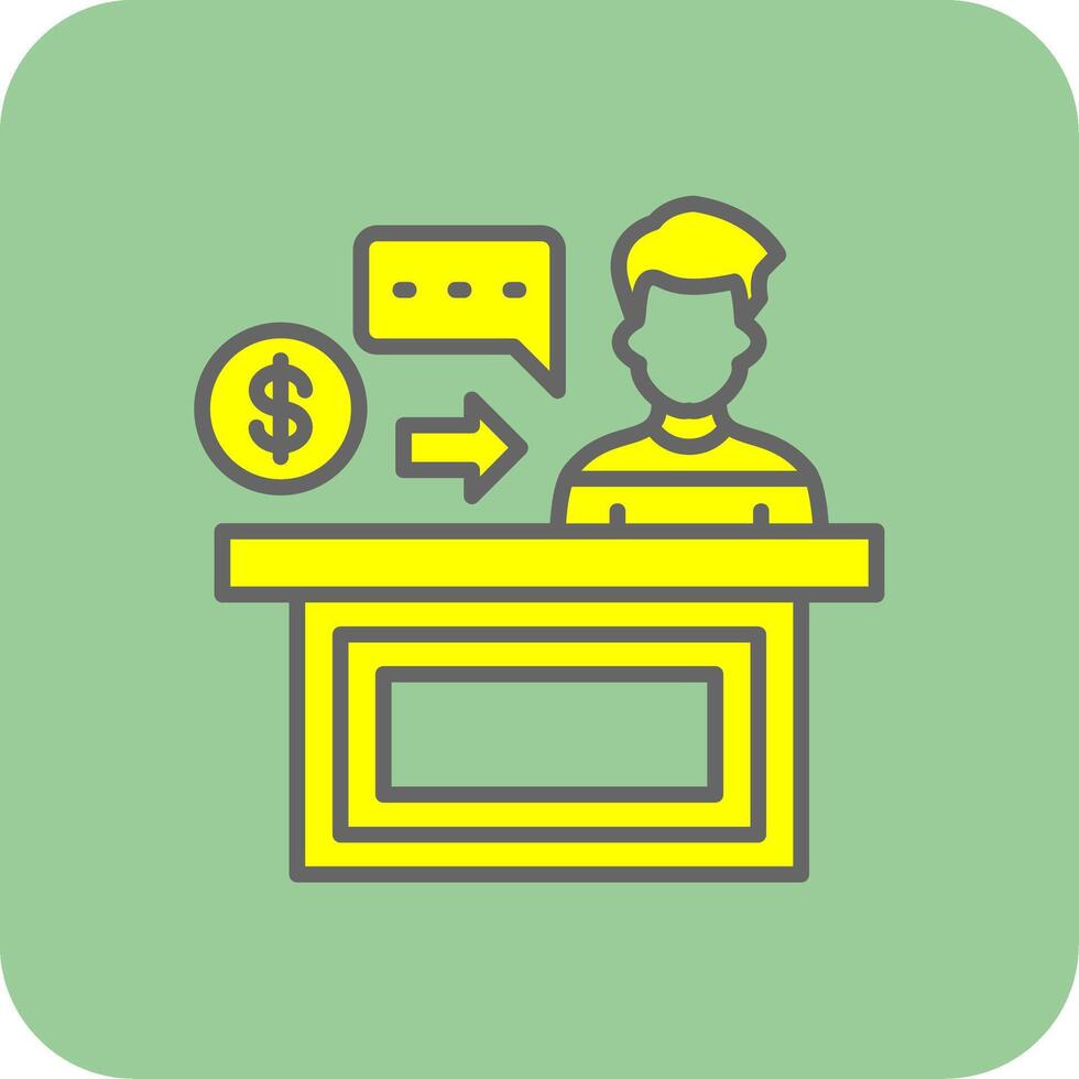 Otc Trading Glyph Gradient Corner Icon vector