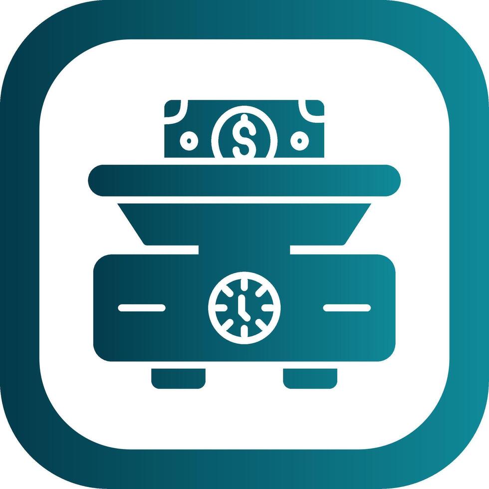 Weighing Scale Glyph Gradient Corner Icon vector