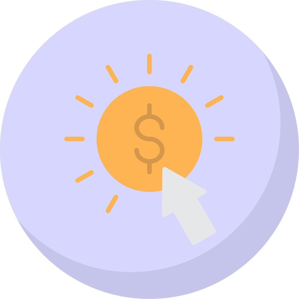 Pay Per Click Flat Bubble Icon vector