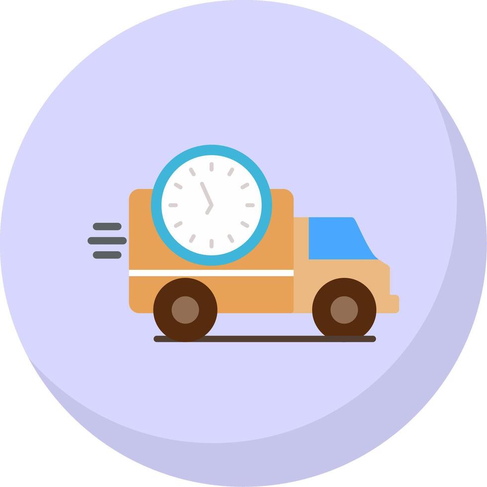 Delivery Time Flat Bubble Icon vector
