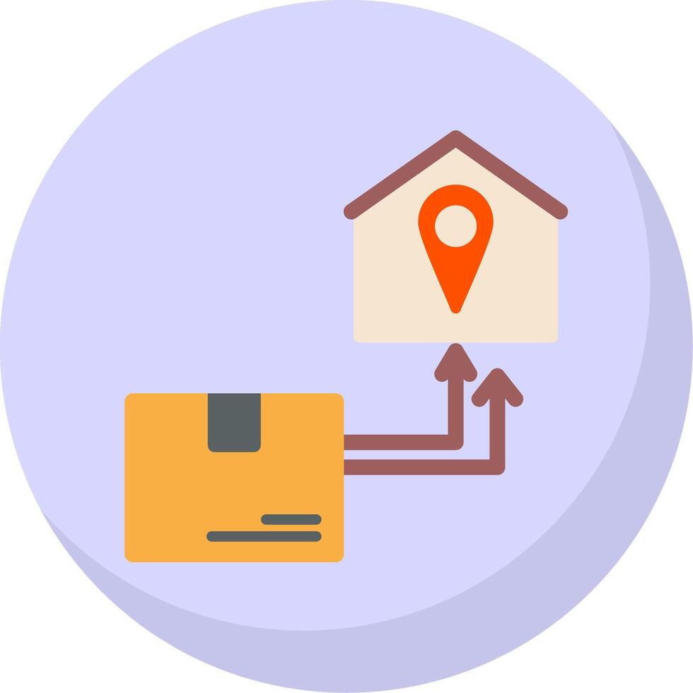 Direct Delivery Flat Bubble Icon vector