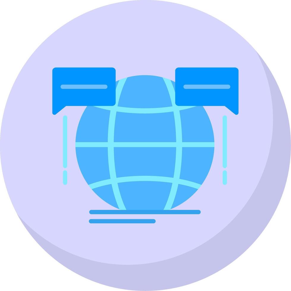 Global Forum Flat Bubble Icon vector