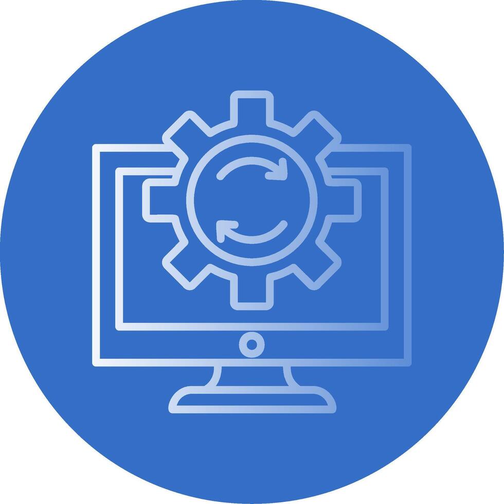 Data Processing Flat Bubble Icon vector