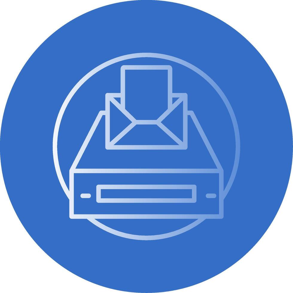 Project Inbox Flat Bubble Icon vector