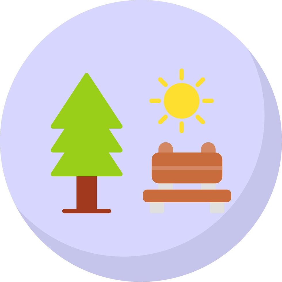 Park Flat Bubble Icon vector