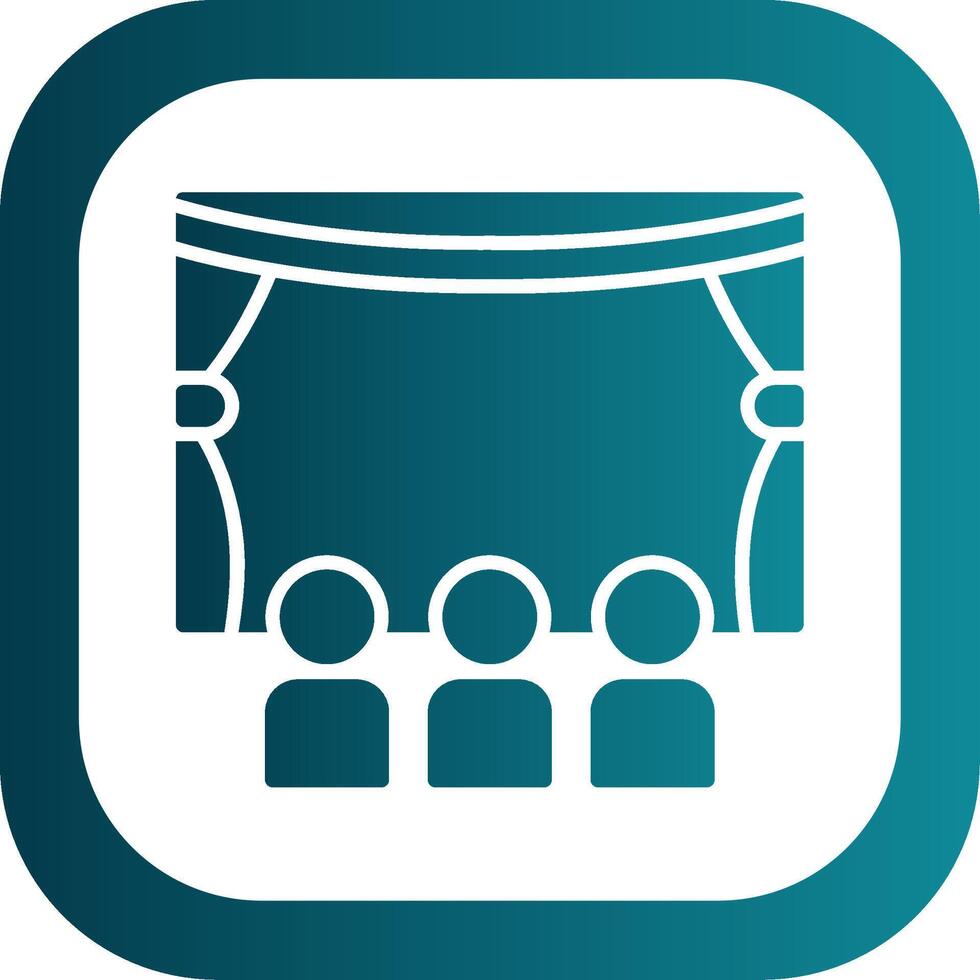 Cinema Glyph Gradient Corner Icon vector