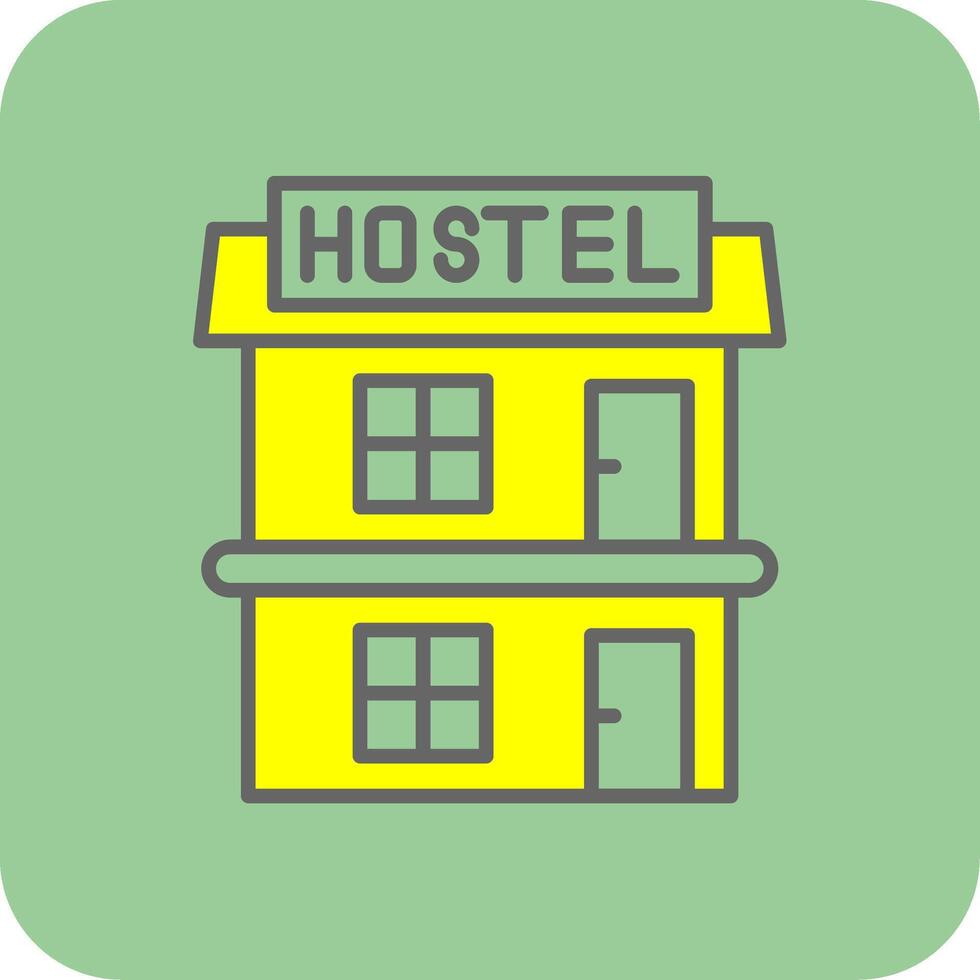 Hostel Glyph Gradient Corner Icon vector