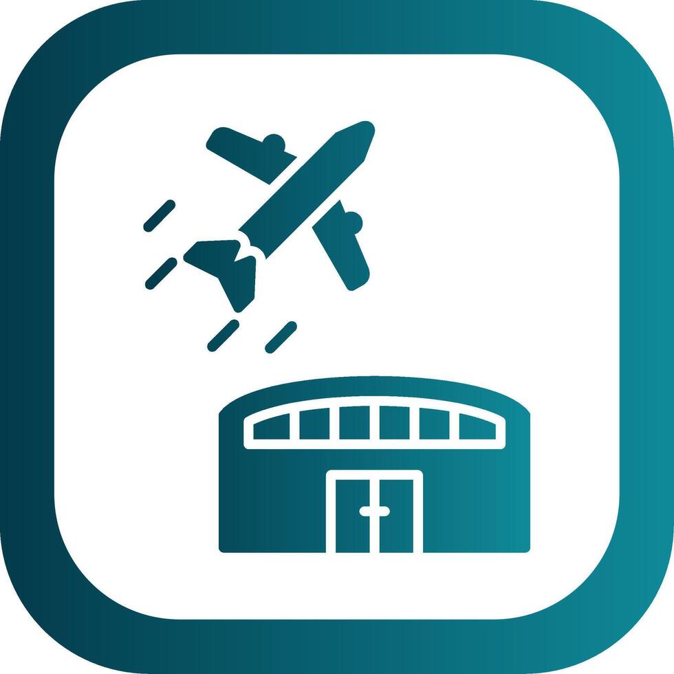 Airport Glyph Gradient Corner Icon vector