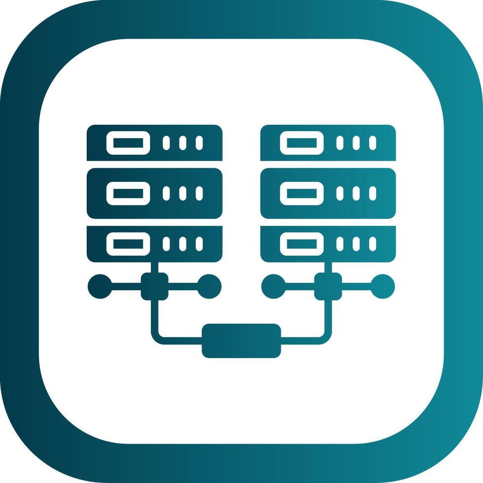 Data Network Glyph Gradient Corner Icon vector