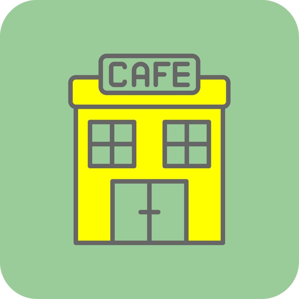 Cafe Glyph Gradient Corner Icon vector