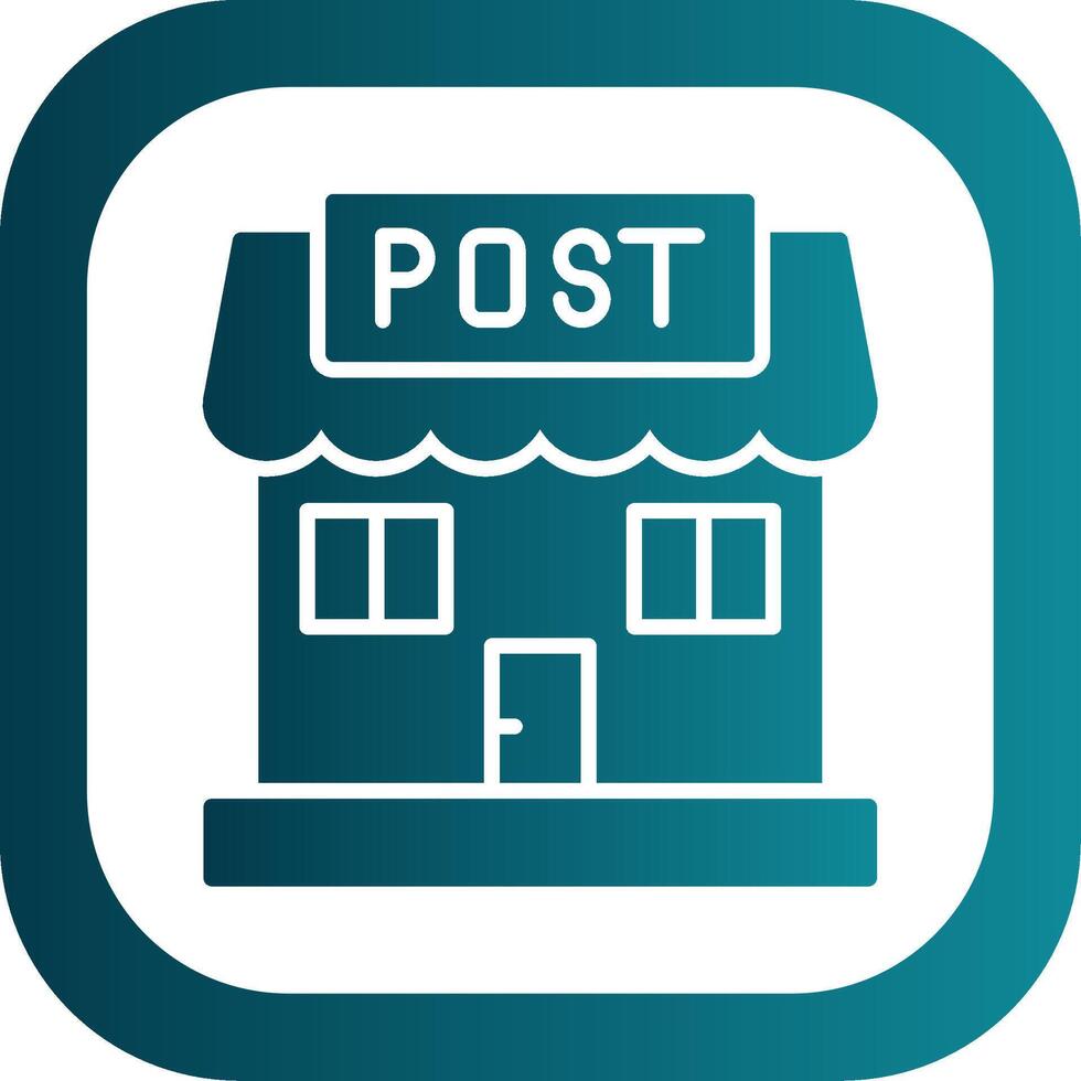 Post Office Glyph Gradient Corner Icon vector