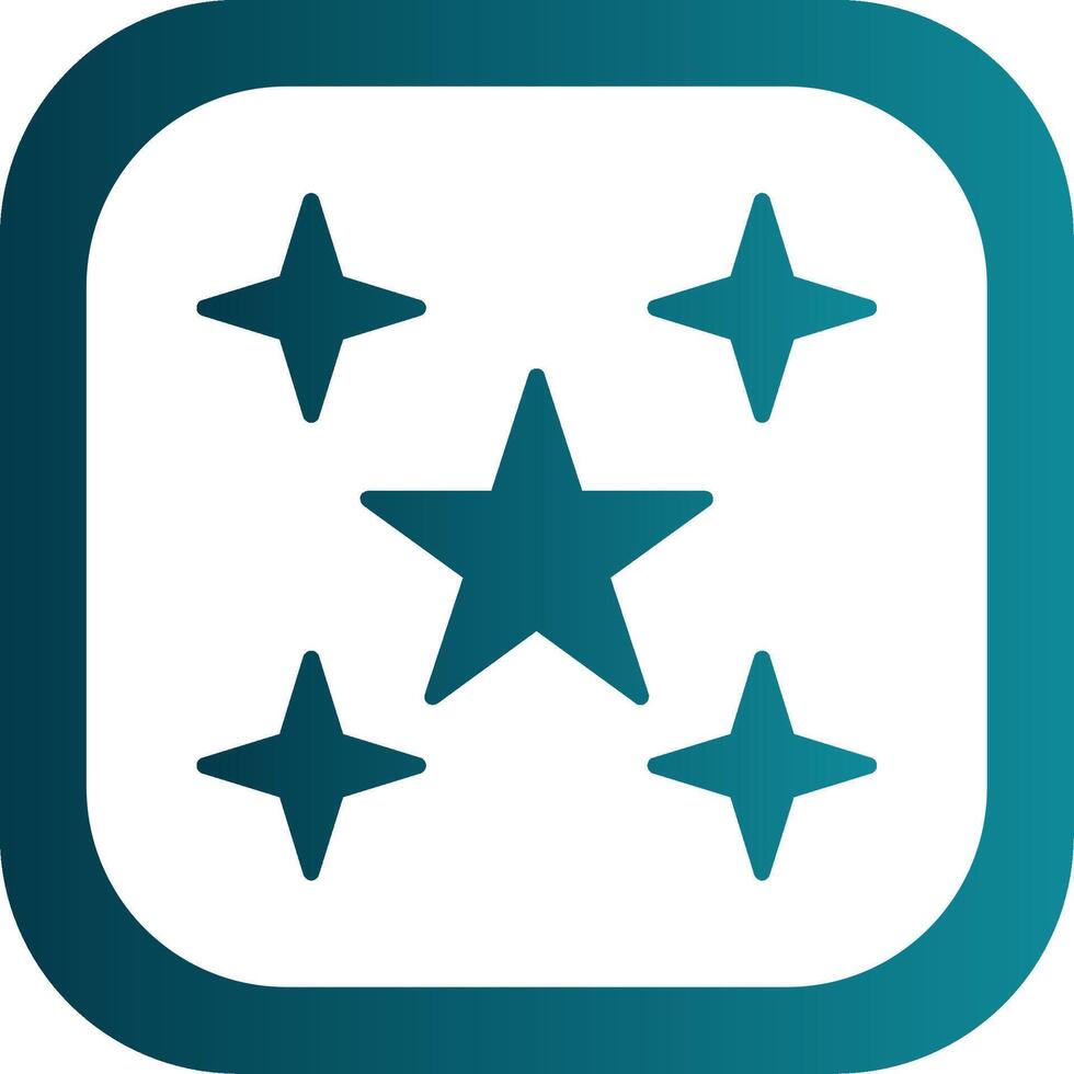 Stars Glyph Gradient Corner Icon vector