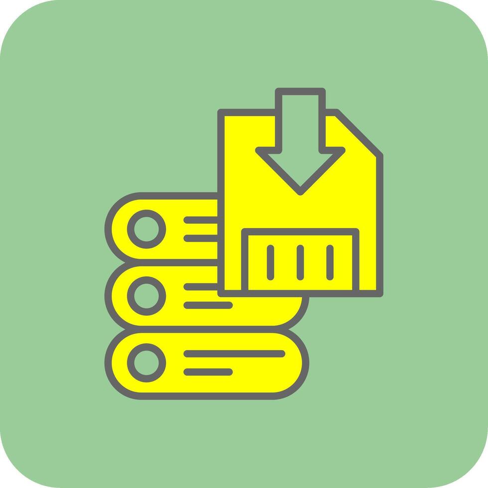 Save Data Glyph Gradient Corner Icon vector