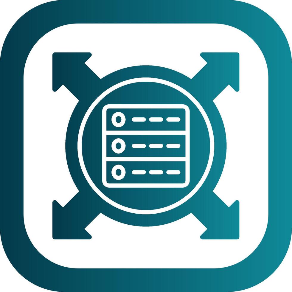 Data Driven Glyph Gradient Corner Icon vector