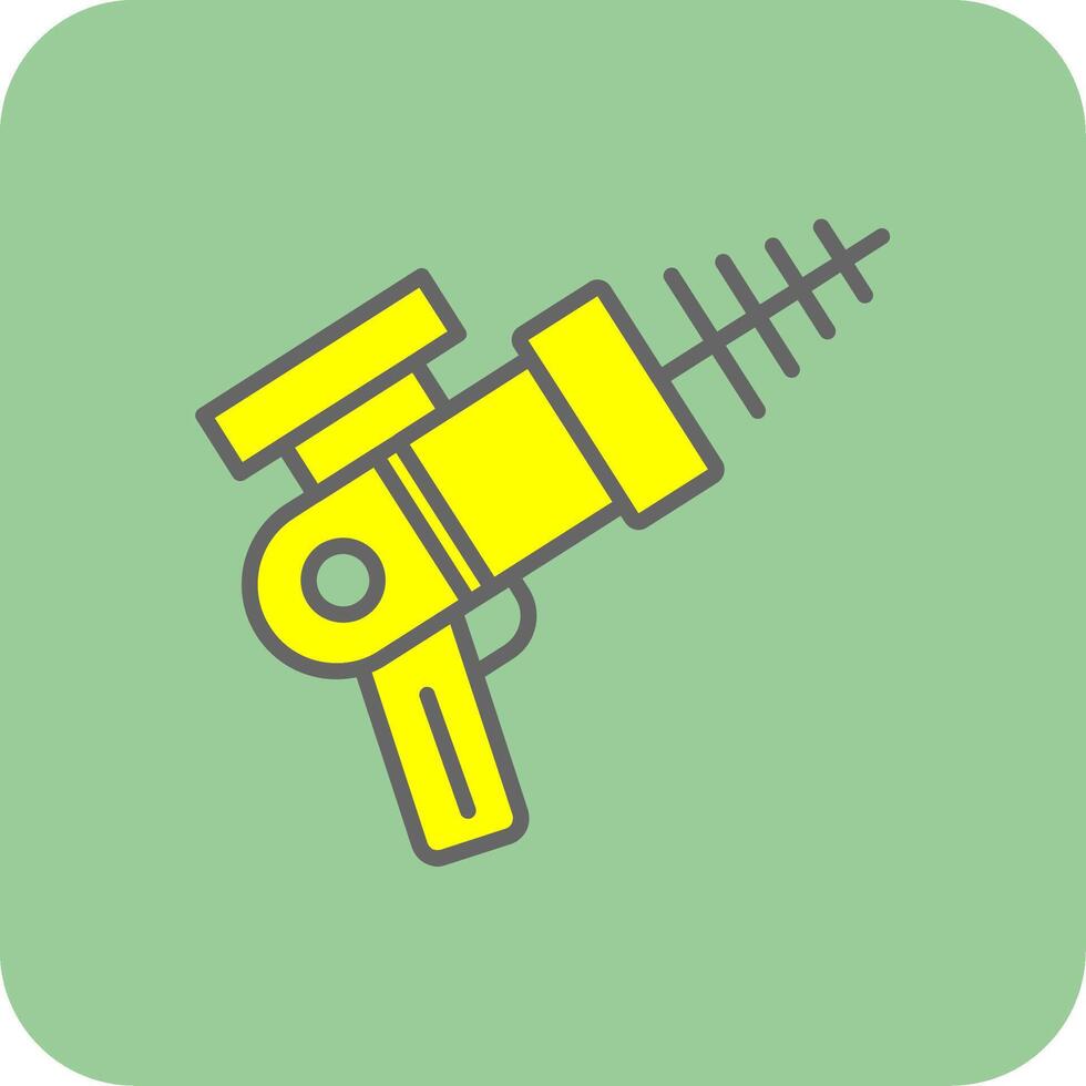 Laser Gun Glyph Gradient Corner Icon vector