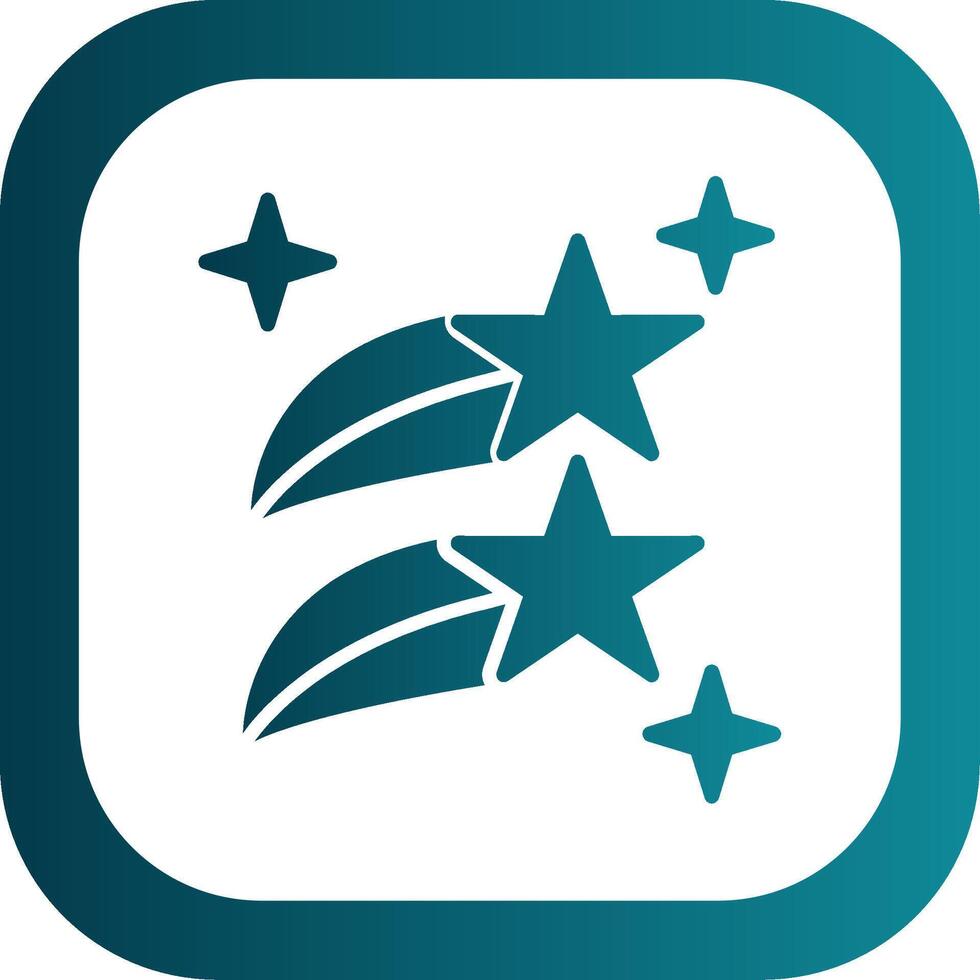 Shooting Stars Glyph Gradient Corner Icon vector