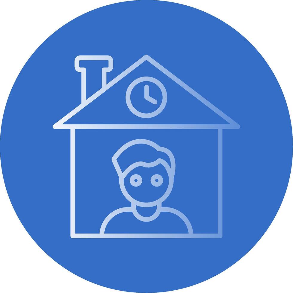 Home Owner Flat Bubble Icon vector