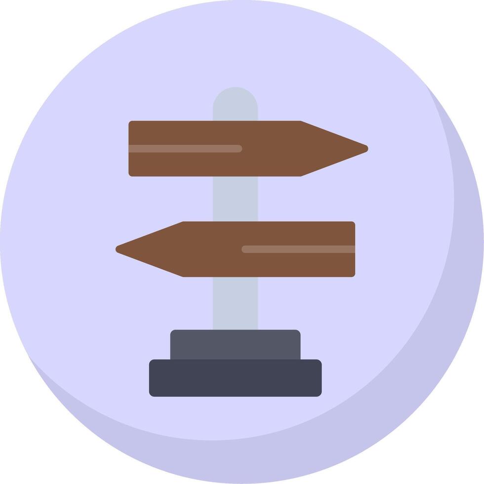 Signpost Flat Bubble Icon vector