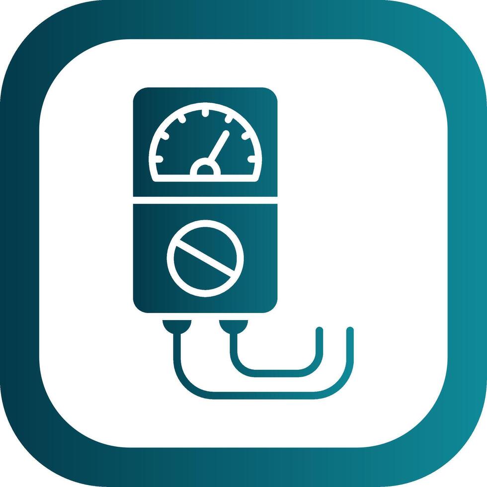 Voltage Indicator Glyph Gradient Corner Icon vector