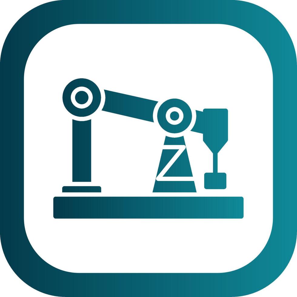 Drilling Rig Glyph Gradient Corner Icon vector
