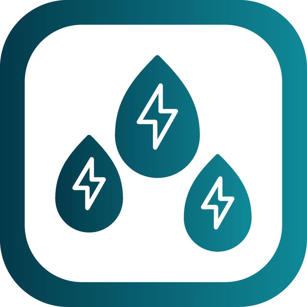 Hydro Power Glyph Gradient Corner Icon vector