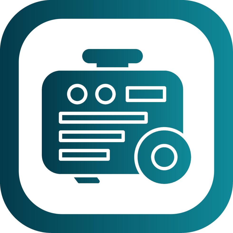 Electric Generator Glyph Gradient Corner Icon vector