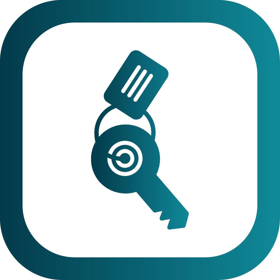 Keychain Glyph Gradient Corner Icon vector