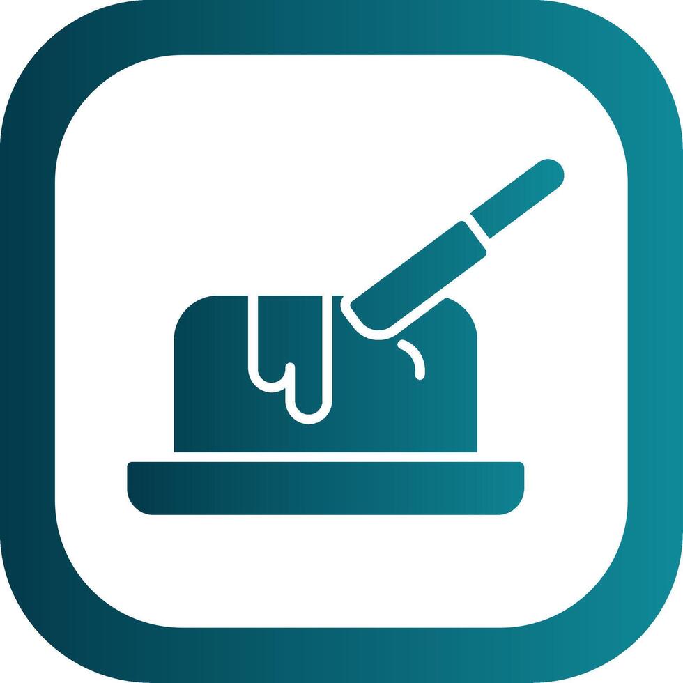 Butter Glyph Gradient Corner Icon vector