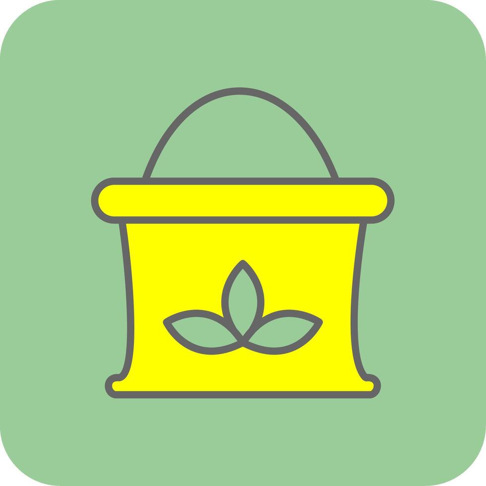 Grain Bag Glyph Gradient Corner Icon vector