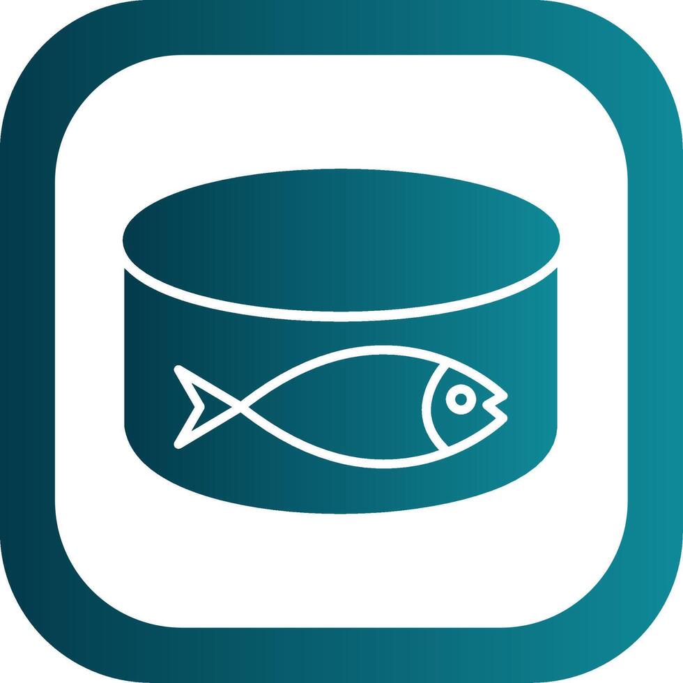 Tuna Can Glyph Gradient Corner Icon vector