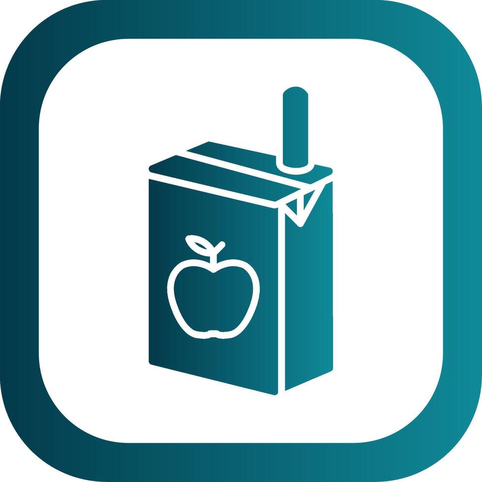 Juice Box Glyph Gradient Corner Icon vector