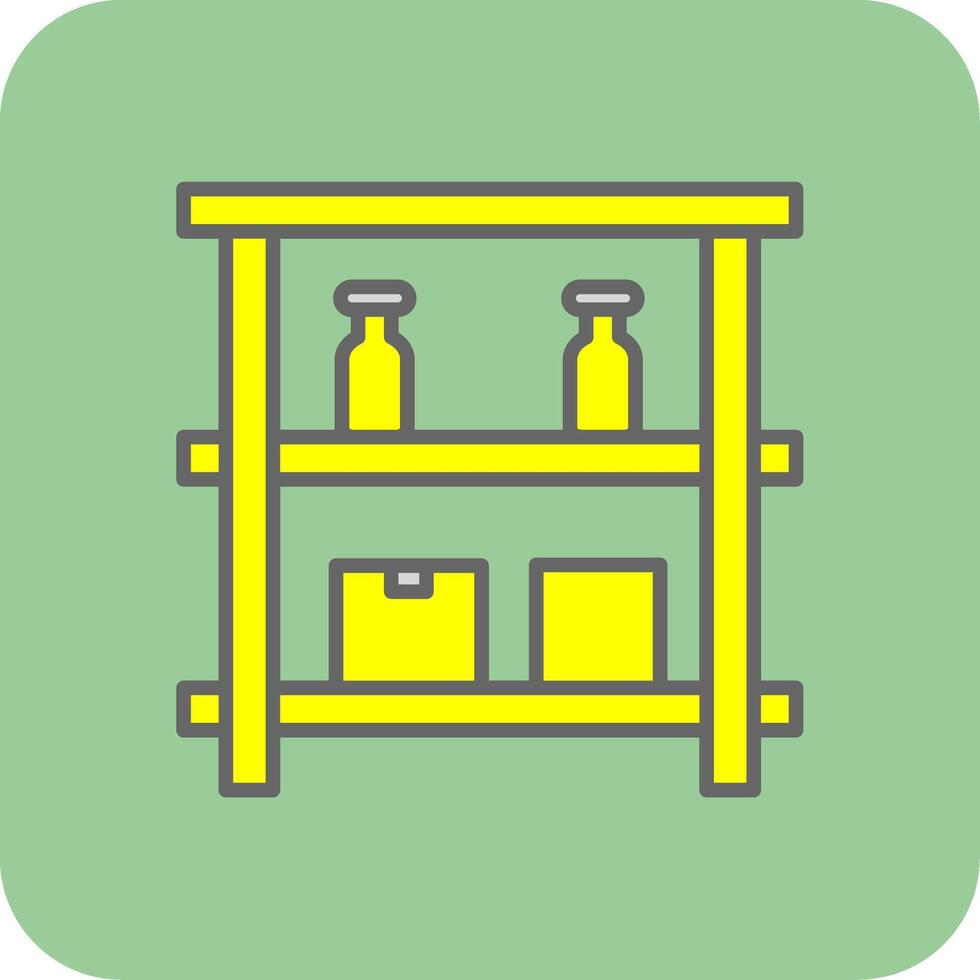 Shelves Glyph Gradient Corner Icon vector