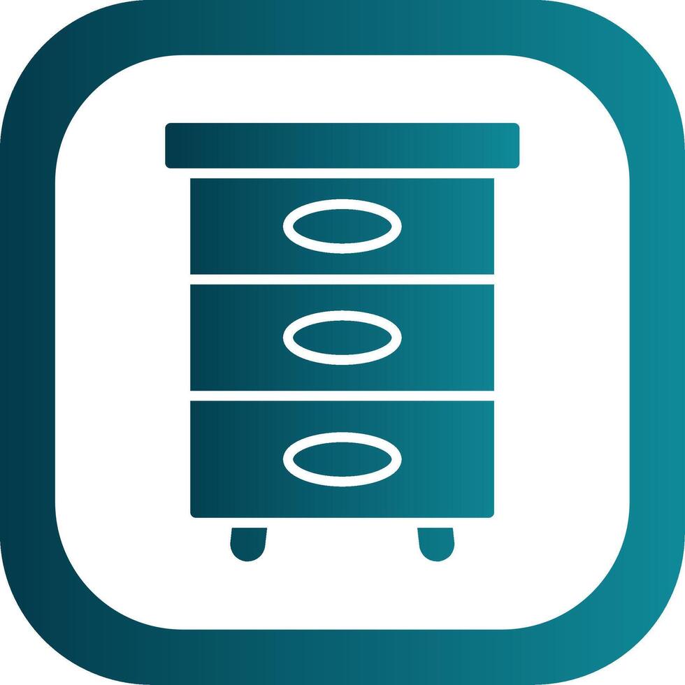 Filling Cabinet Glyph Gradient Corner Icon vector