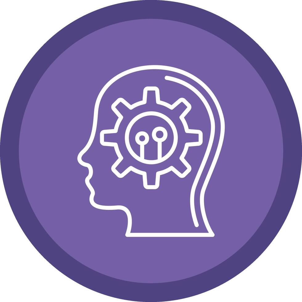 Mind Settings Line Multi Circle Icon vector