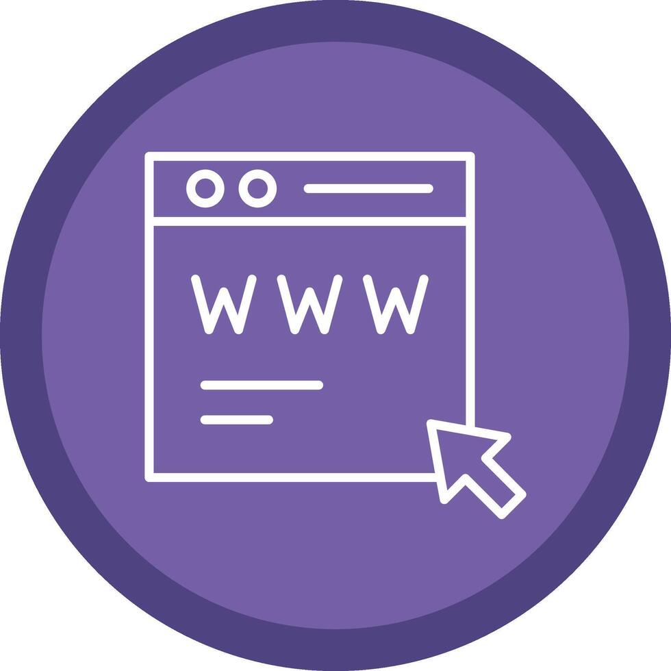 Web Page Line Multi Circle Icon vector