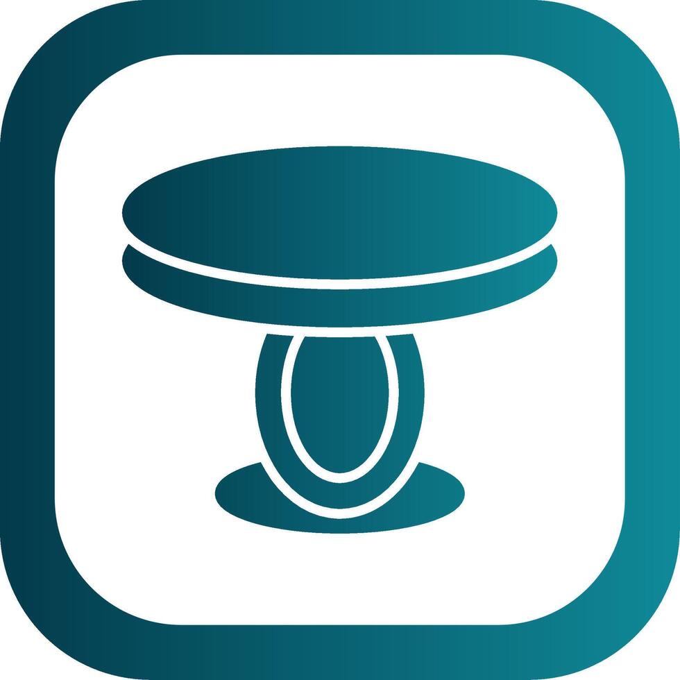 Dining Table Glyph Gradient Corner Icon vector