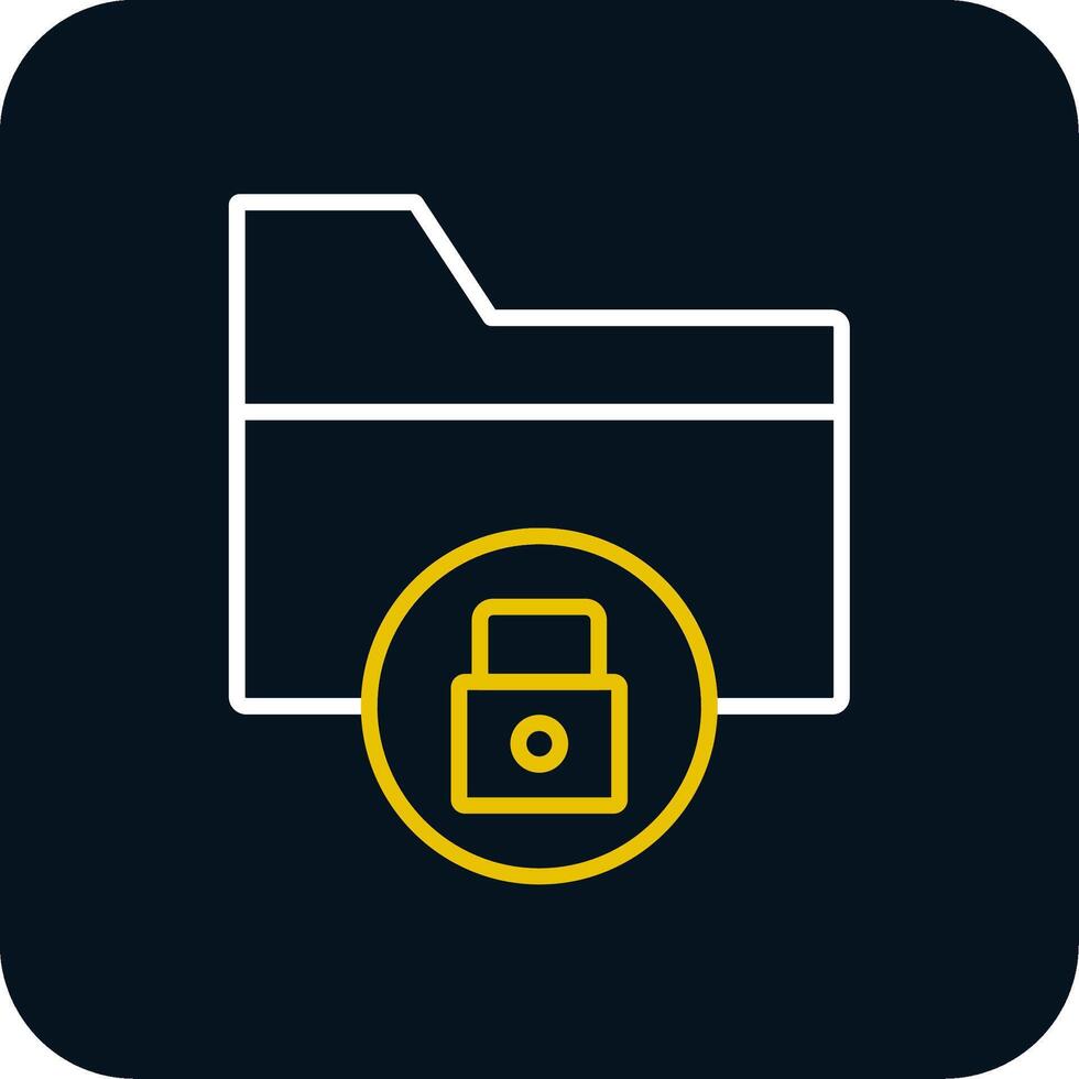 Data Security Line Red Circle Icon vector