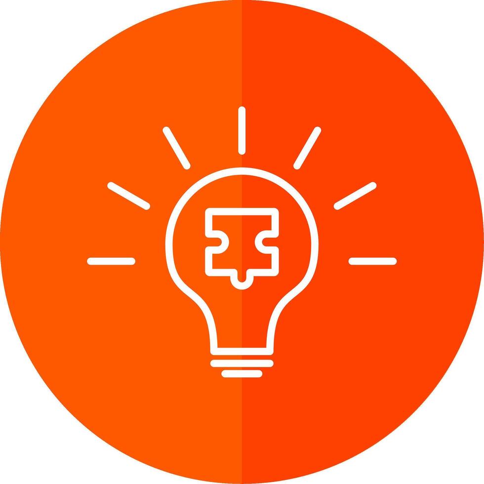 Solution Line Red Circle Icon vector