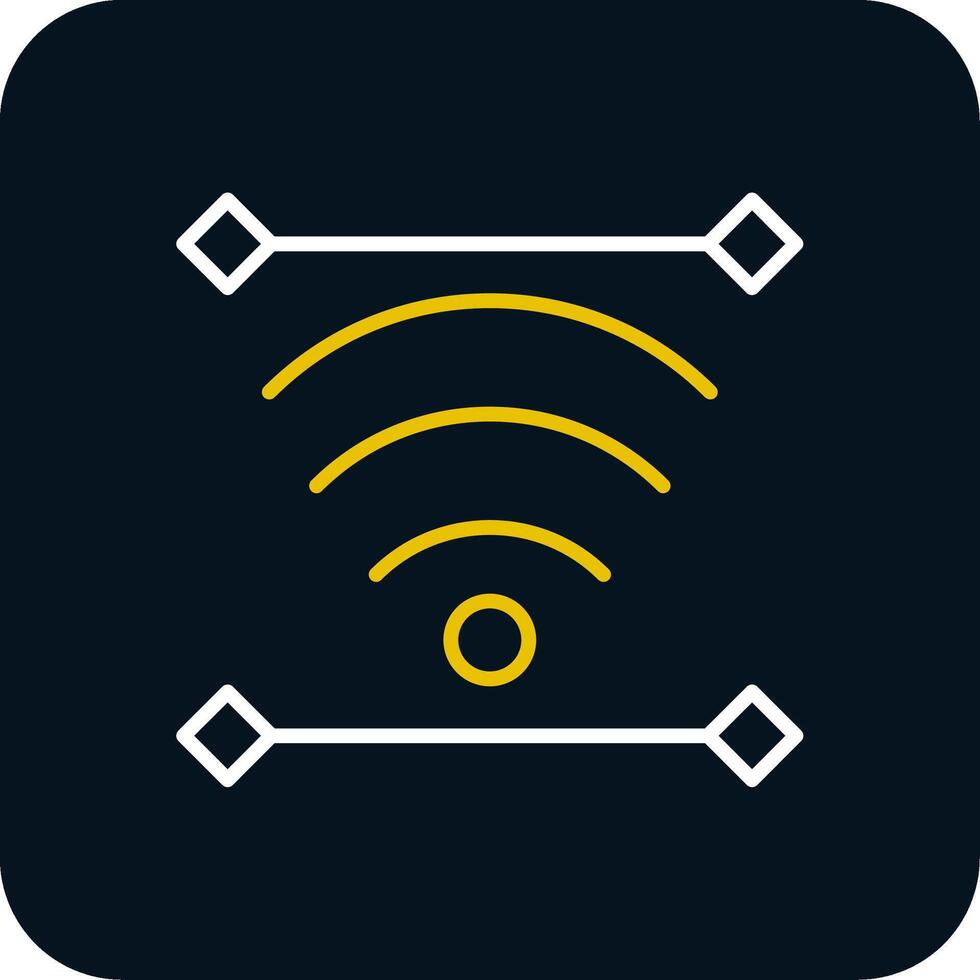 Wireless Line Red Circle Icon vector