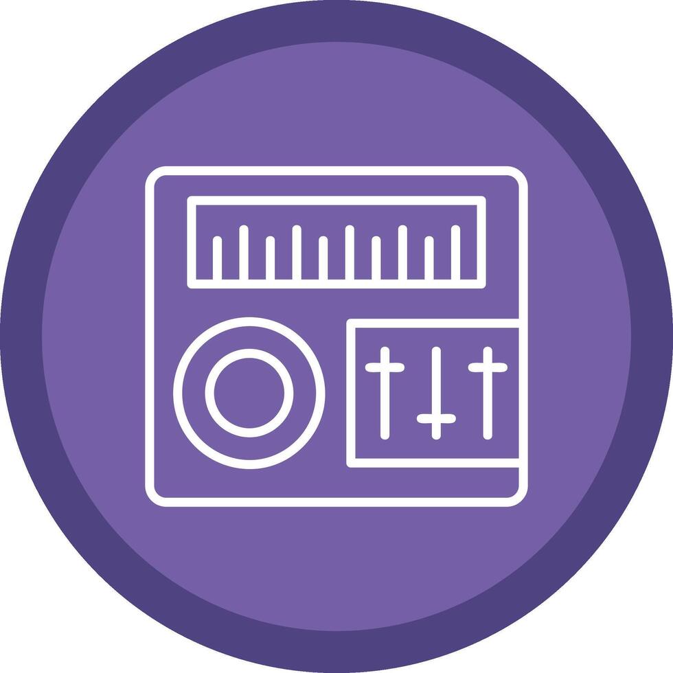 Sound Mixer Line Multi Circle Icon vector